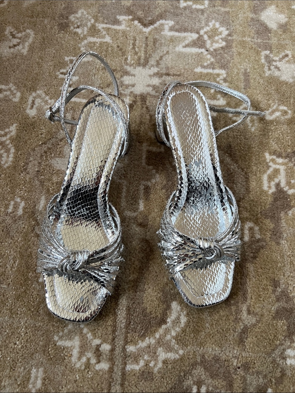LOEFFLER RANDALL OLIVIA SILVER KNOT MID-HEEL - 36